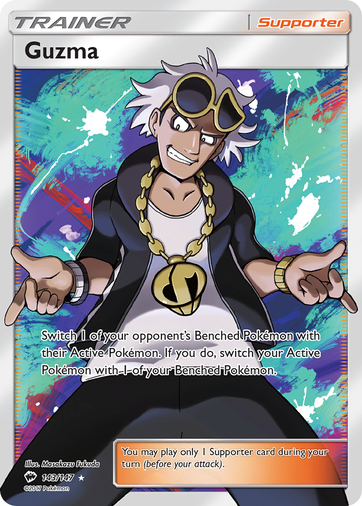 Guzma (143/147) [Sun & Moon: Burning Shadows] - Card Brawlers | Quebec | Canada | Yu-Gi-Oh!