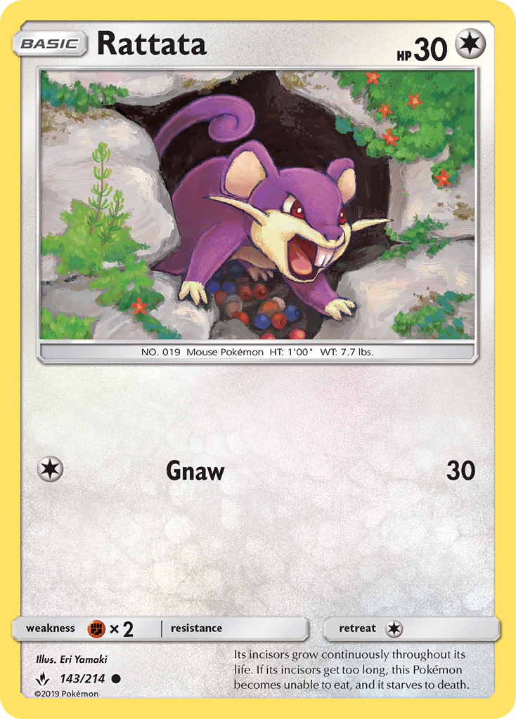 Rattata (143/214) [Sun & Moon: Unbroken Bonds] - Card Brawlers | Quebec | Canada | Yu-Gi-Oh!