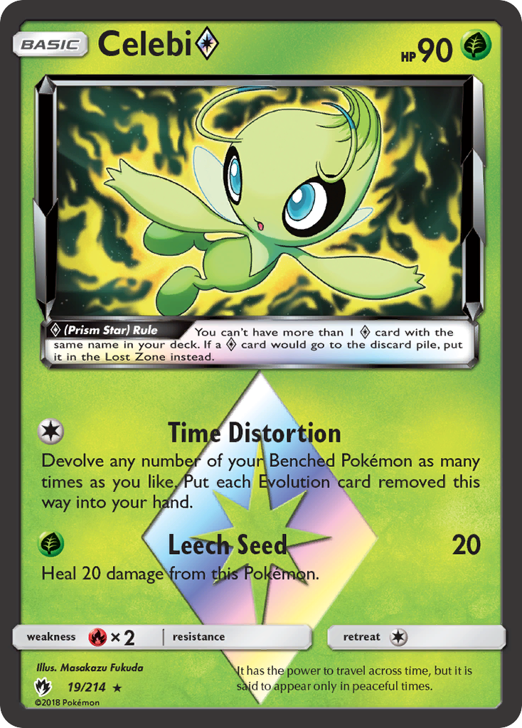 Celebi (19/214) (Prism Star) [Sun & Moon: Lost Thunder] - Card Brawlers | Quebec | Canada | Yu-Gi-Oh!