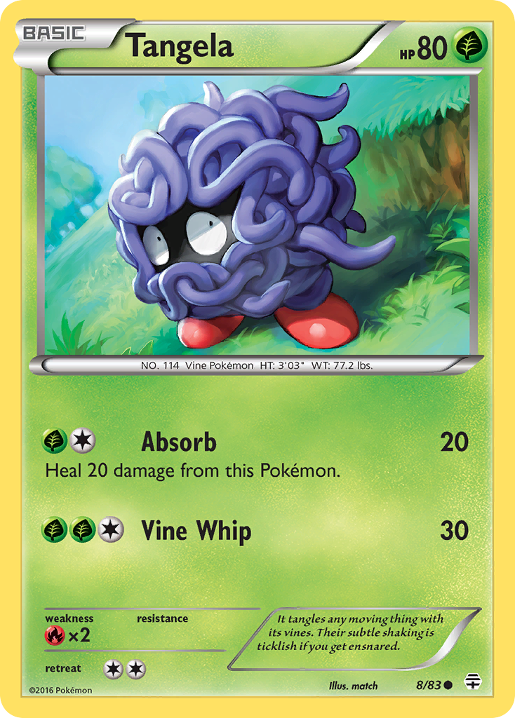 Tangela (8/83) [XY: Generations] - Card Brawlers | Quebec | Canada | Yu-Gi-Oh!