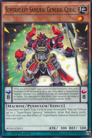 Superheavy Samurai General Coral [BOSH-EN011] Common - Yu-Gi-Oh! - Card Brawlers | Quebec | Canada |