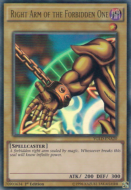 Right Arm of the Forbidden One [YGLD-ENA20] Ultra Rare - Yu-Gi-Oh! - Card Brawlers | Quebec | Canada |