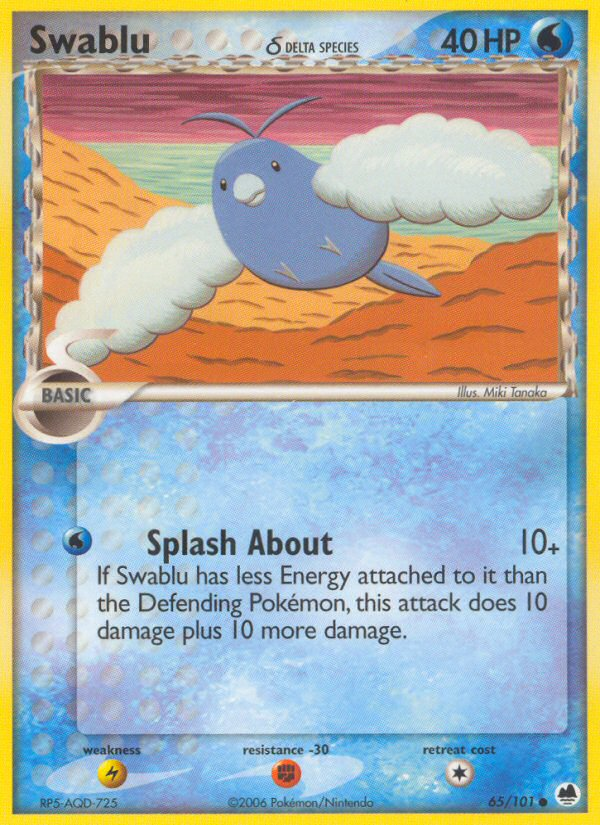 Swablu (65/101) (Delta Species) [EX: Dragon Frontiers] - Card Brawlers | Quebec | Canada | Yu-Gi-Oh!