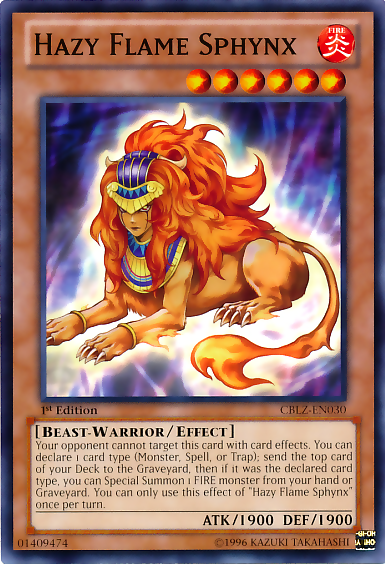 Hazy Flame Sphynx [CBLZ-EN030] Common - Card Brawlers | Quebec | Canada | Yu-Gi-Oh!