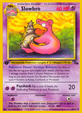 Slowbro (43/62) [Fossil 1st Edition] - Card Brawlers | Quebec | Canada | Yu-Gi-Oh!