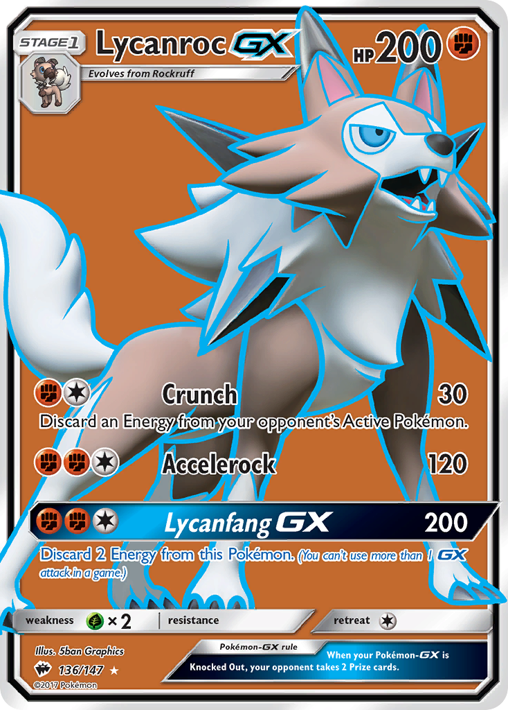 Lycanroc GX (136/147) [Sun & Moon: Burning Shadows] - Card Brawlers | Quebec | Canada | Yu-Gi-Oh!
