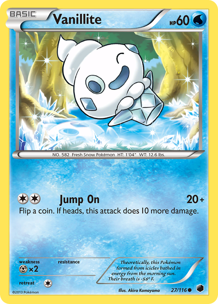 Vanillite (27/116) [Black & White: Plasma Freeze] - Card Brawlers | Quebec | Canada | Yu-Gi-Oh!