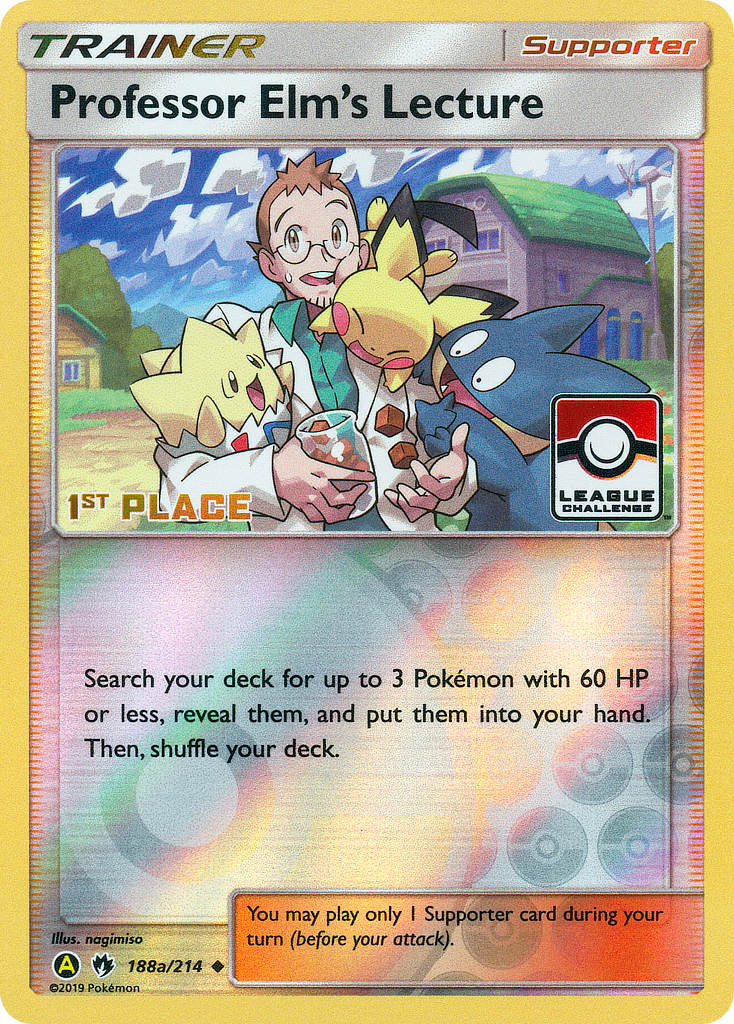 Professor Elm's Lecture (188a/214) (League Promo 1st Place) [Sun & Moon: Lost Thunder] - Card Brawlers | Quebec | Canada | Yu-Gi-Oh!