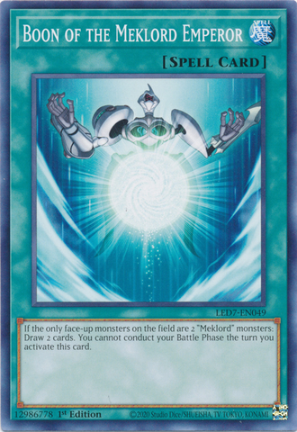 Boon of the Meklord Emperor [LED7-EN049] Common - Card Brawlers | Quebec | Canada | Yu-Gi-Oh!