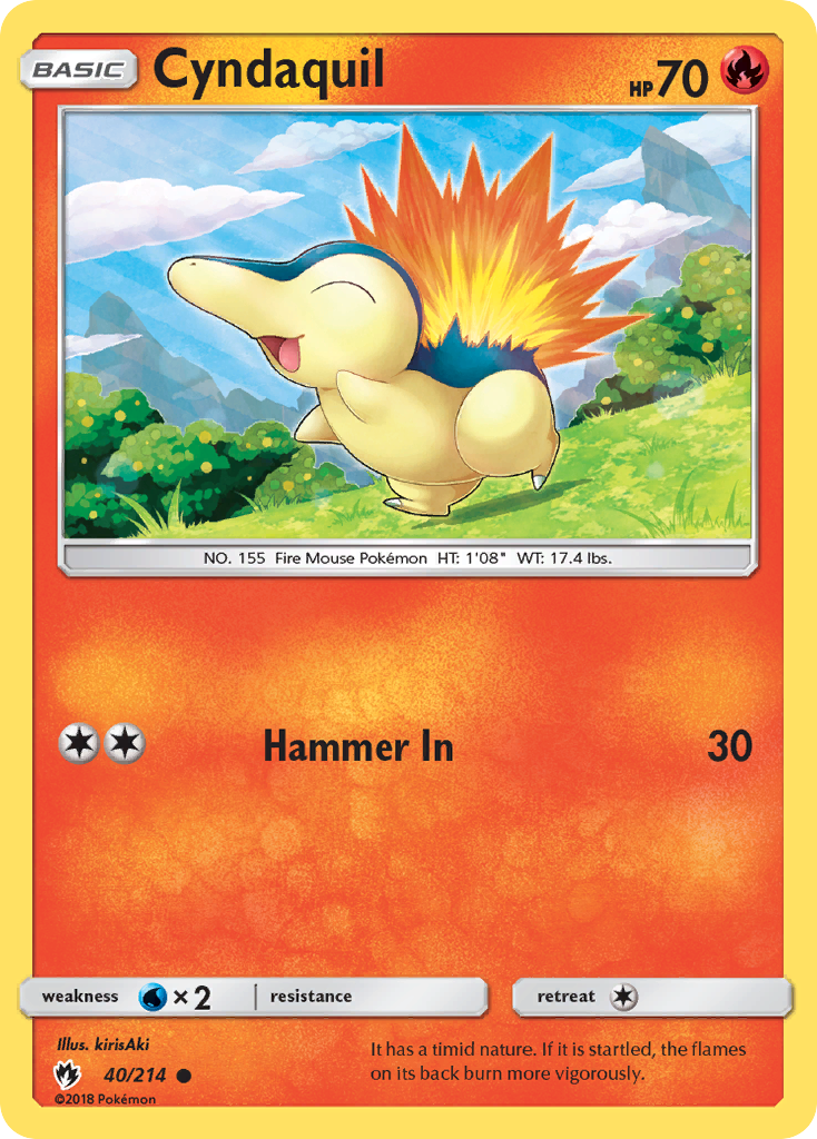 Cyndaquil (40/214) [Sun & Moon: Lost Thunder] - Card Brawlers | Quebec | Canada | Yu-Gi-Oh!