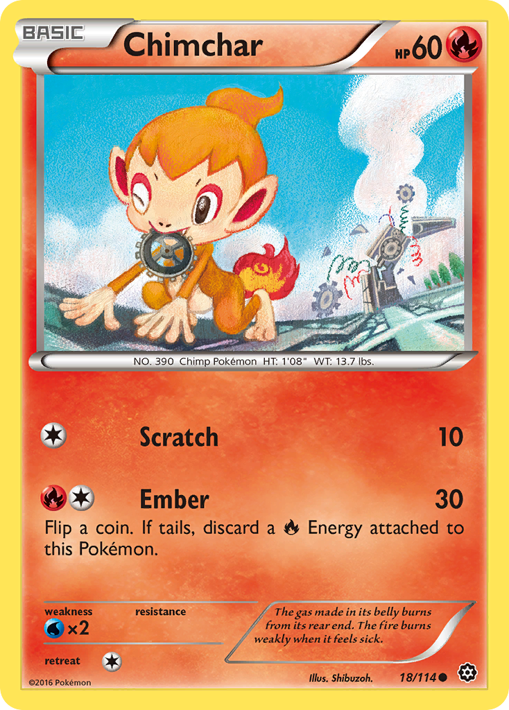 Chimchar (18/114) [XY: Steam Siege] - Card Brawlers | Quebec | Canada | Yu-Gi-Oh!