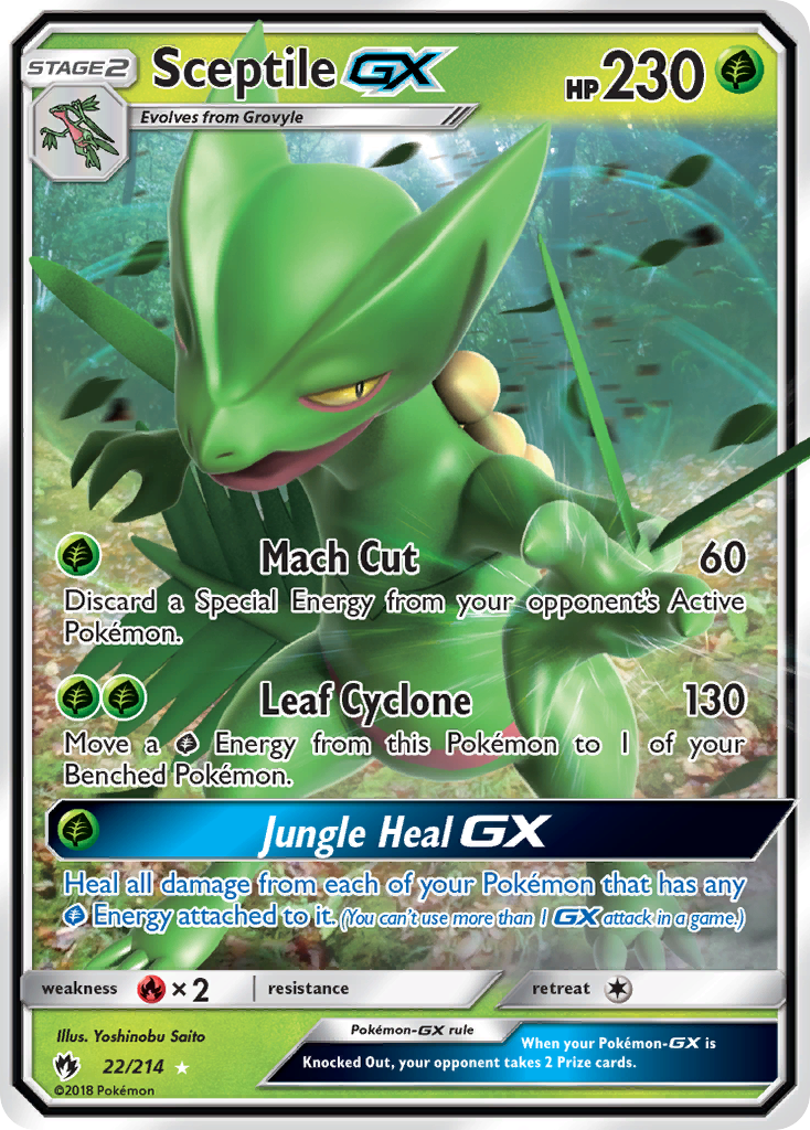 Sceptile GX (22/214) [Sun & Moon: Lost Thunder] - Card Brawlers | Quebec | Canada | Yu-Gi-Oh!