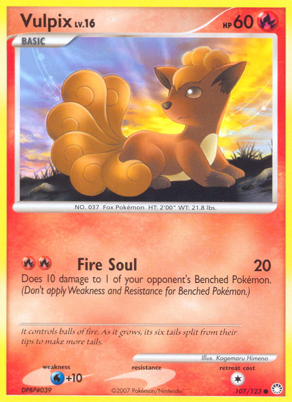 Vulpix (107/123) [Diamond & Pearl: Mysterious Treasures] - Card Brawlers | Quebec | Canada | Yu-Gi-Oh!