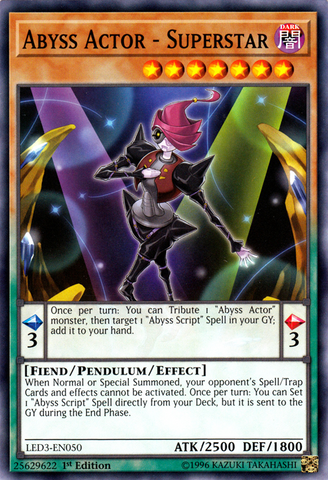 Abyss Actor - Superstar [LED3-EN050] Common - Card Brawlers | Quebec | Canada | Yu-Gi-Oh!