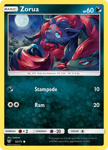 Zorua (52/73) [Sun & Moon: Shining Legends] - Card Brawlers | Quebec | Canada | Yu-Gi-Oh!