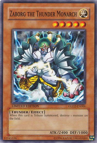 Zaborg the Thunder Monarch [GLD2-EN006] Common - Card Brawlers | Quebec | Canada | Yu-Gi-Oh!