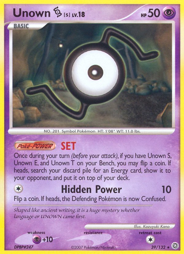 Unown S (39/132) [Diamond & Pearl: Secret Wonders] - Card Brawlers | Quebec | Canada | Yu-Gi-Oh!