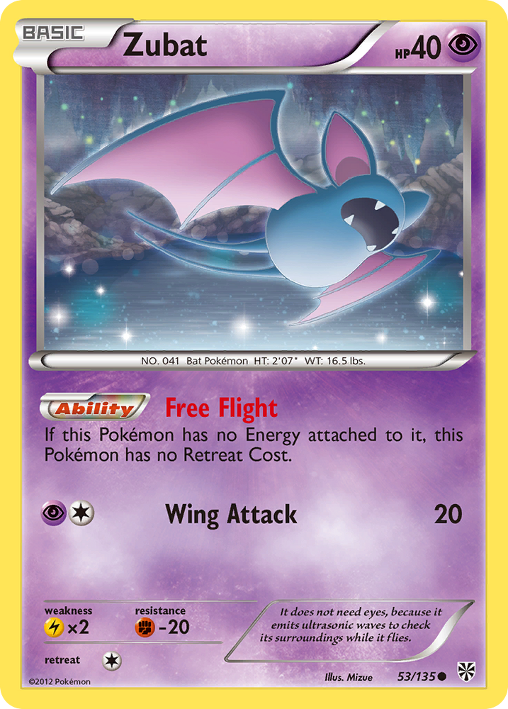 Zubat (53/135) [Black & White: Plasma Storm] - Card Brawlers | Quebec | Canada | Yu-Gi-Oh!