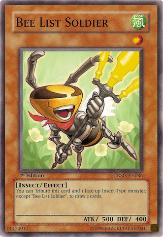 Bee List Soldier [CRMS-EN036] Common - Card Brawlers | Quebec | Canada | Yu-Gi-Oh!