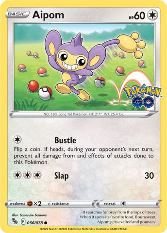 Aipom (056/078) [Pokémon GO] - Card Brawlers | Quebec | Canada | Yu-Gi-Oh!