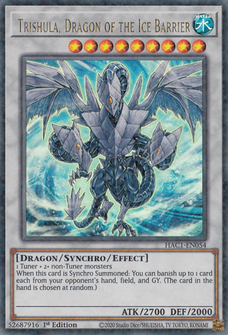 Trishula, Dragon of the Ice Barrier (Duel Terminal) [HAC1-EN054] Parallel Rare - Card Brawlers | Quebec | Canada | Yu-Gi-Oh!