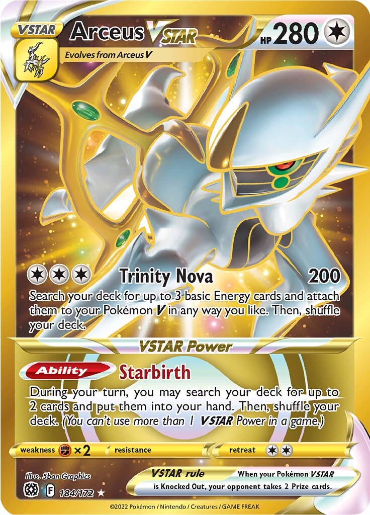 Arceus VSTAR (184/172) [Sword & Shield: Brilliant Stars] - Card Brawlers | Quebec | Canada | Yu-Gi-Oh!