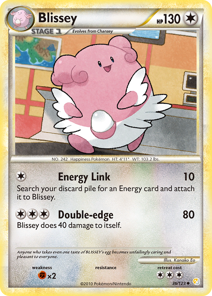 Blissey (36/123) [HeartGold & SoulSilver: Base Set] - Card Brawlers | Quebec | Canada | Yu-Gi-Oh!