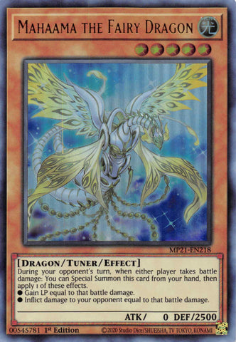 Mahaama the Fairy Dragon [MP21-EN218] Ultra Rare - Card Brawlers | Quebec | Canada | Yu-Gi-Oh!