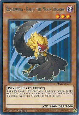 Blackwing - Kalut the Moon Shadow [MAZE-EN037] Rare - Card Brawlers | Quebec | Canada | Yu-Gi-Oh!