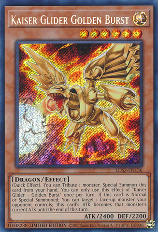 Kaiser Glider Golden Burst [LDS3-EN136] Secret Rare - Card Brawlers | Quebec | Canada | Yu-Gi-Oh!