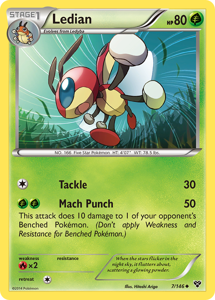 Ledian (7/146) [XY: Base Set] - Card Brawlers | Quebec | Canada | Yu-Gi-Oh!