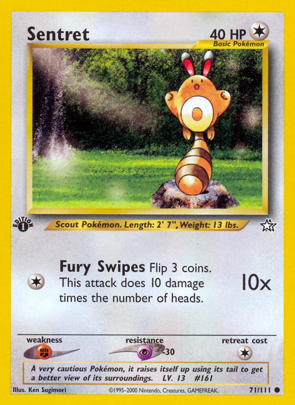 Sentret (71/111) [Neo Genesis 1st Edition] - Card Brawlers | Quebec | Canada | Yu-Gi-Oh!