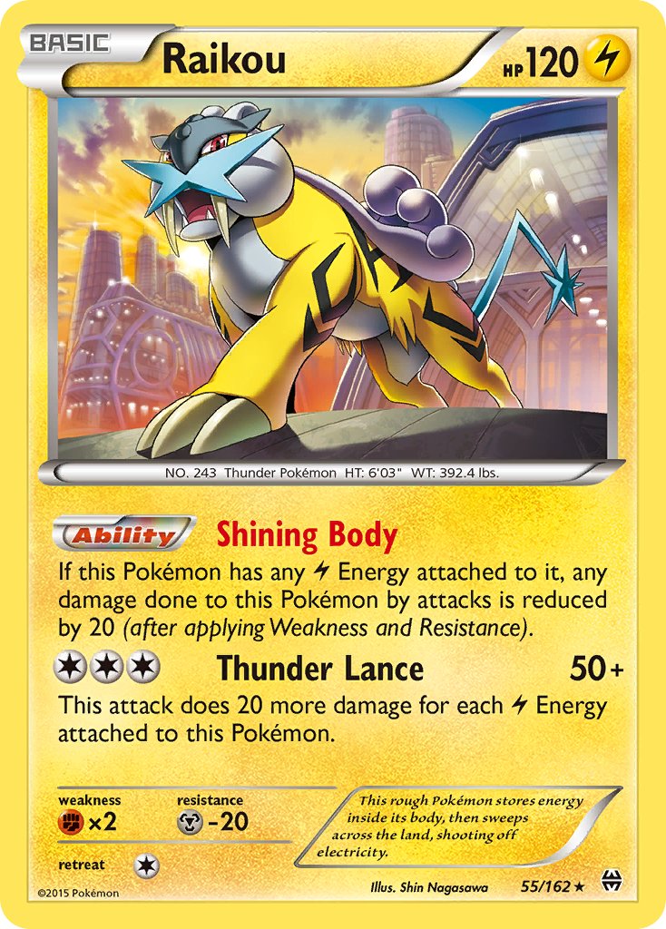 Raikou (55/162) (Cosmos Holo) (Blister Exclusive) [XY: BREAKthrough] - Card Brawlers | Quebec | Canada | Yu-Gi-Oh!