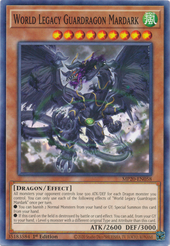 World Legacy Guardragon Mardark [MP20-EN058] Common - Card Brawlers | Quebec | Canada | Yu-Gi-Oh!