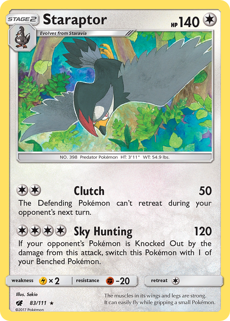 Staraptor (83/111) [Sun & Moon: Crimson Invasion] - Card Brawlers | Quebec | Canada | Yu-Gi-Oh!