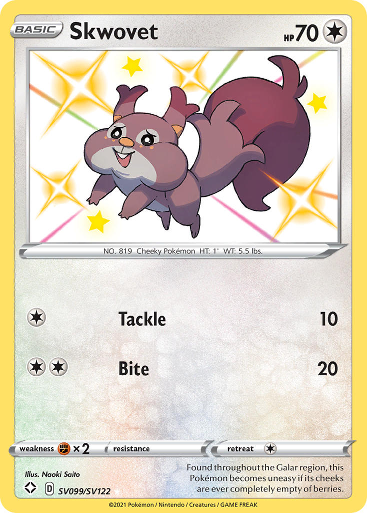 Skwovet (SV099/SV122) [Sword & Shield: Shining Fates] - Card Brawlers | Quebec | Canada | Yu-Gi-Oh!