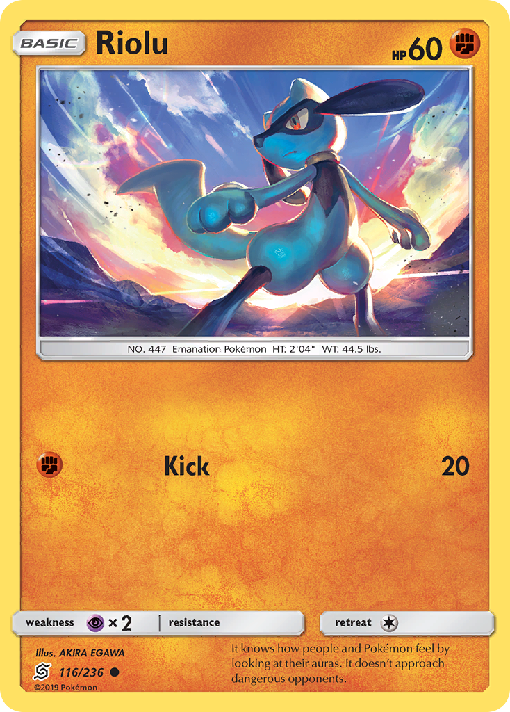 Riolu (116/236) [Sun & Moon: Unified Minds] - Card Brawlers | Quebec | Canada | Yu-Gi-Oh!