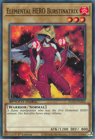 Elemental HERO Burstinatrix [SGX2-ENA02] Common - Card Brawlers | Quebec | Canada | Yu-Gi-Oh!