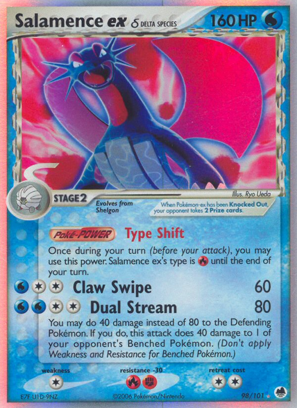 Salamence ex (98/101) (Delta Species) [EX: Dragon Frontiers] - Card Brawlers | Quebec | Canada | Yu-Gi-Oh!