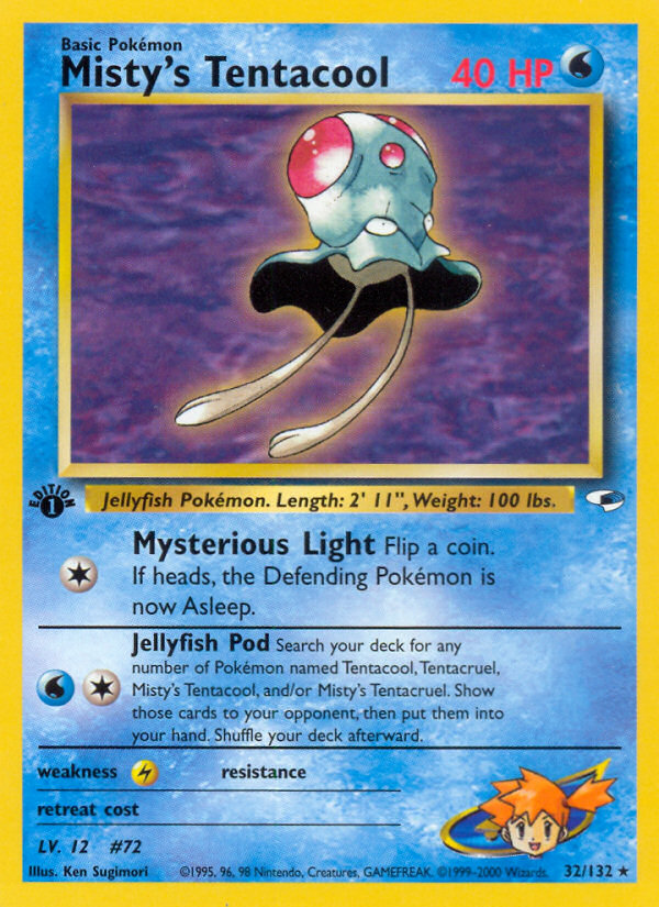 Misty's Tentacool (32/132) [Gym Heroes 1st Edition] - Card Brawlers | Quebec | Canada | Yu-Gi-Oh!