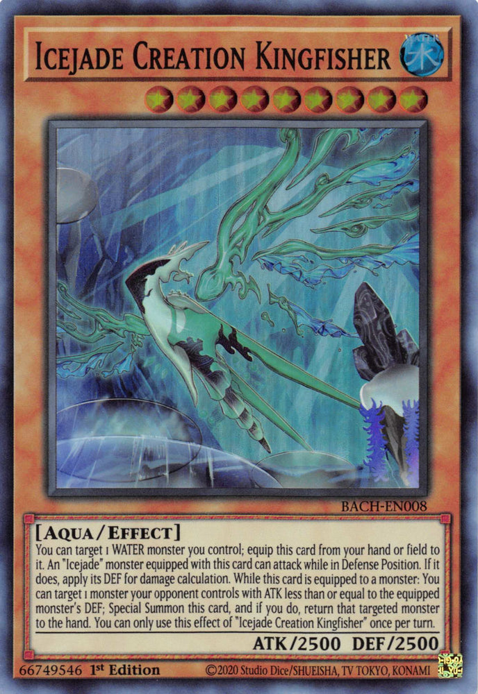 Icejade Creation Kingfisher [BACH-EN008] Super Rare - Card Brawlers | Quebec | Canada | Yu-Gi-Oh!