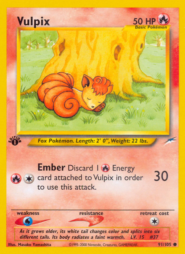 Vulpix (91/105) [Neo Destiny 1st Edition] - Card Brawlers | Quebec | Canada | Yu-Gi-Oh!
