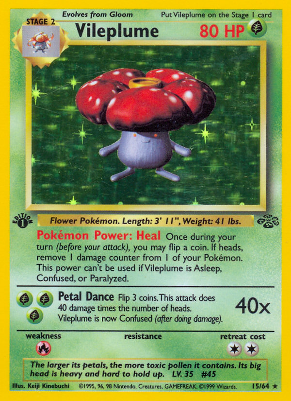 Vileplume (15/64) [Jungle 1st Edition] - Card Brawlers | Quebec | Canada | Yu-Gi-Oh!