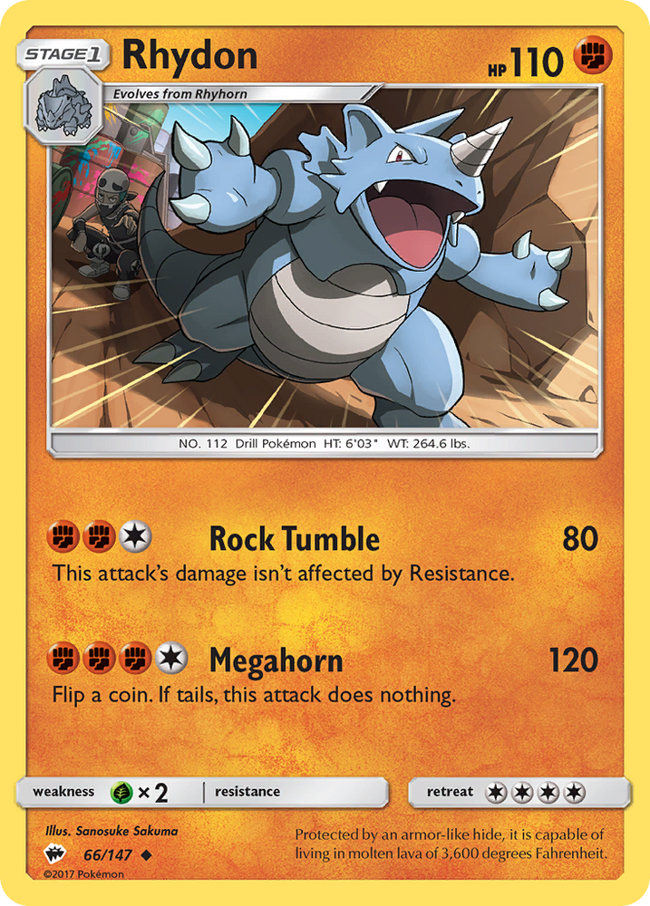 Rhydon (66/147) [Sun & Moon: Burning Shadows] - Card Brawlers | Quebec | Canada | Yu-Gi-Oh!