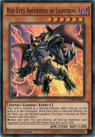 Red-Eyes Archfiend of Lightning [CORE-EN023] Super Rare - Yu-Gi-Oh! - Card Brawlers | Quebec | Canada |