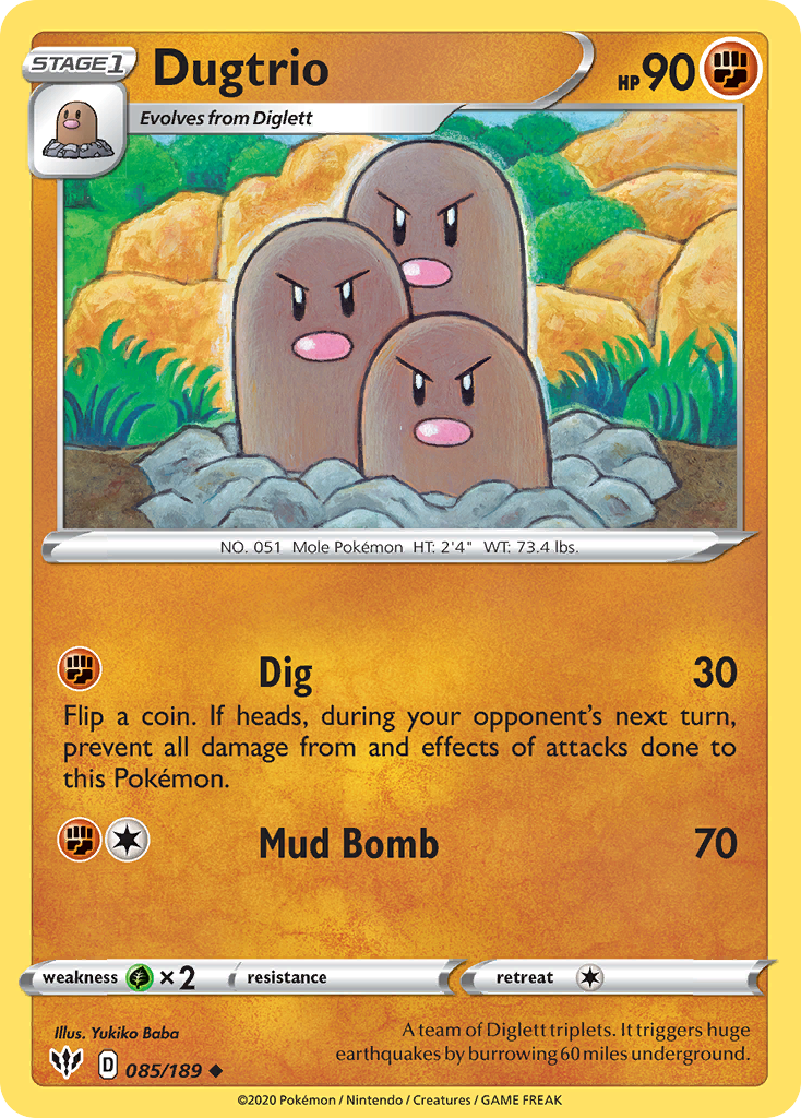 Dugtrio (085/189) [Sword & Shield: Darkness Ablaze] - Card Brawlers | Quebec | Canada | Yu-Gi-Oh!
