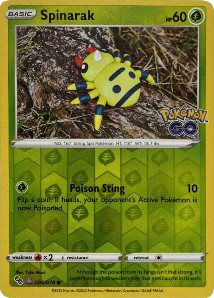 Spinarak (Peelable Ditto) (006/078) [Pokémon GO] - Card Brawlers | Quebec | Canada | Yu-Gi-Oh!