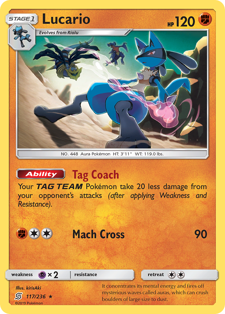 Lucario (117/236) [Sun & Moon: Unified Minds] - Card Brawlers | Quebec | Canada | Yu-Gi-Oh!