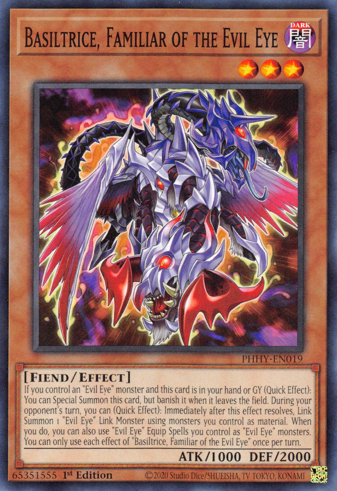 Basiltrice, Familiar of the Evil Eye [PHHY-EN019] Common - Card Brawlers | Quebec | Canada | Yu-Gi-Oh!