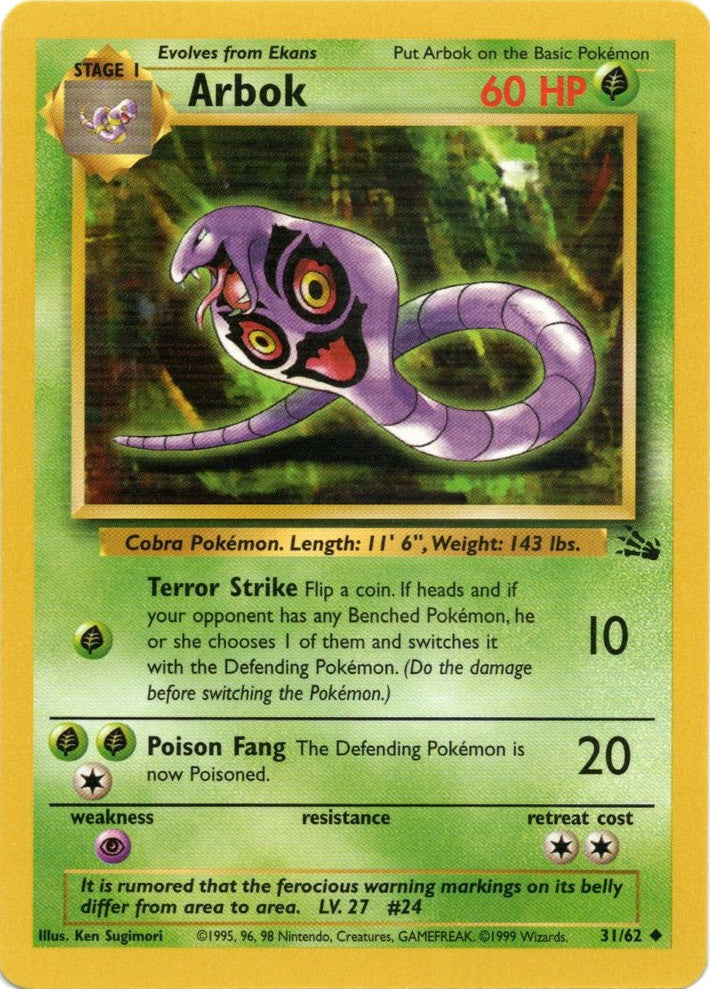 Arbok (31/62) [Fossil Unlimited] - Card Brawlers | Quebec | Canada | Yu-Gi-Oh!